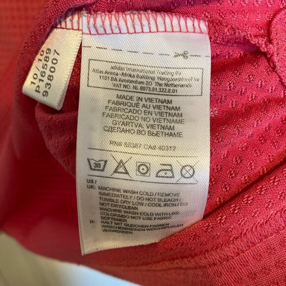 #153 Women's Adidas Golf Shirt Collar Pink, Size Medium - Picture 3 of 7